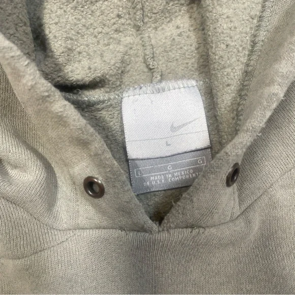 Vintage 90’s Nike center Swoosh RARE Sage Green colour way Pullover hoodie sz L - Picture 3 of 14